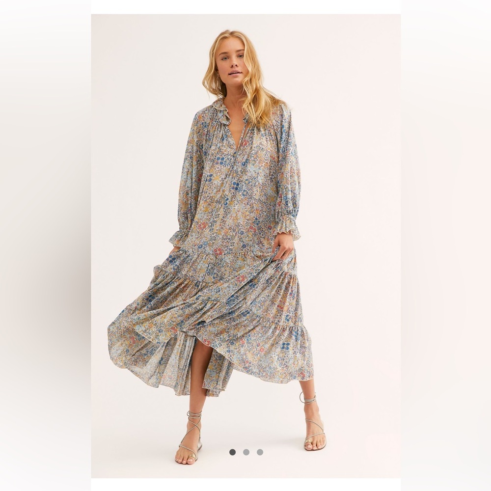 NWOT FREE PEOPLE Feeling Groovy Maxi Dress Size S in Ivory!
